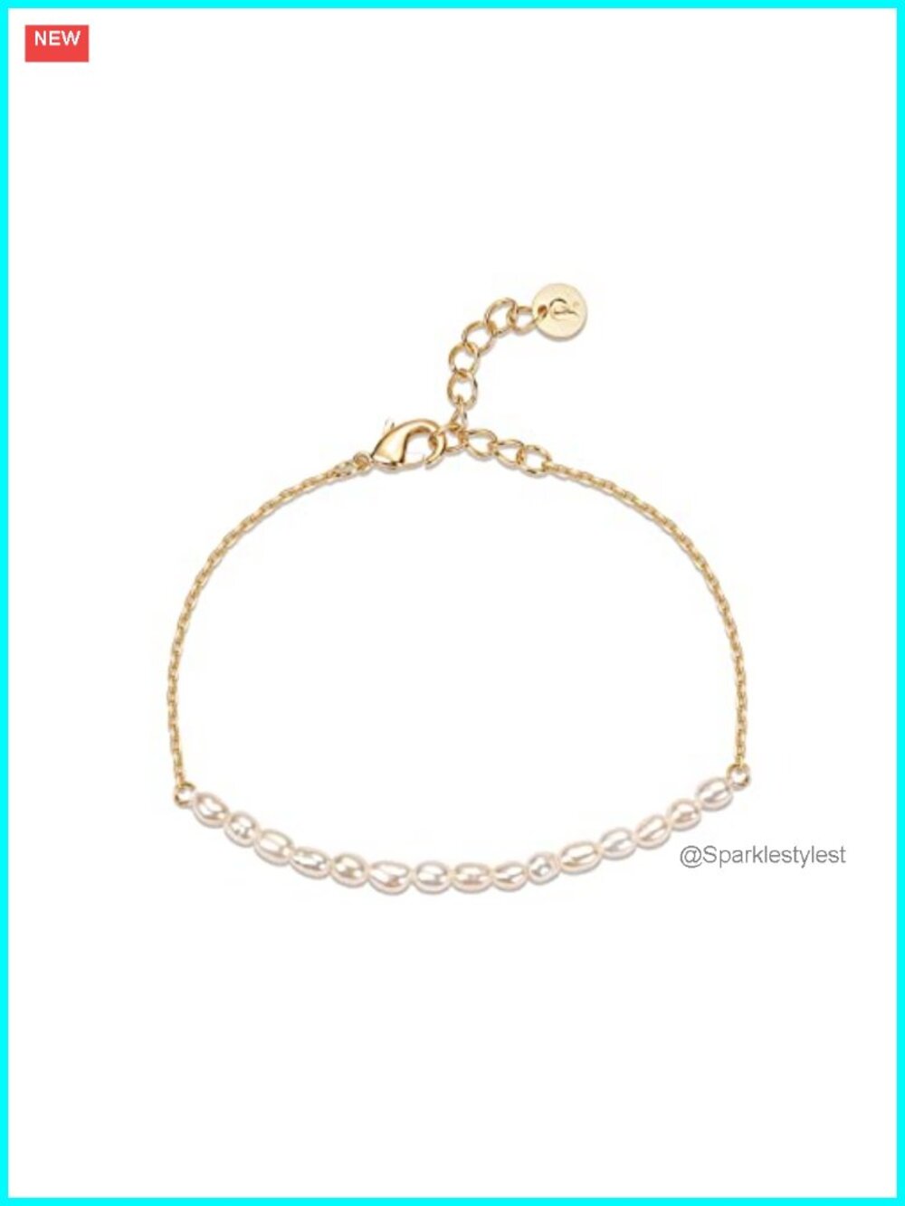 18K Gold Plated Beaded Freshwater Pearl Bracelet Dainty Stackable Everyday